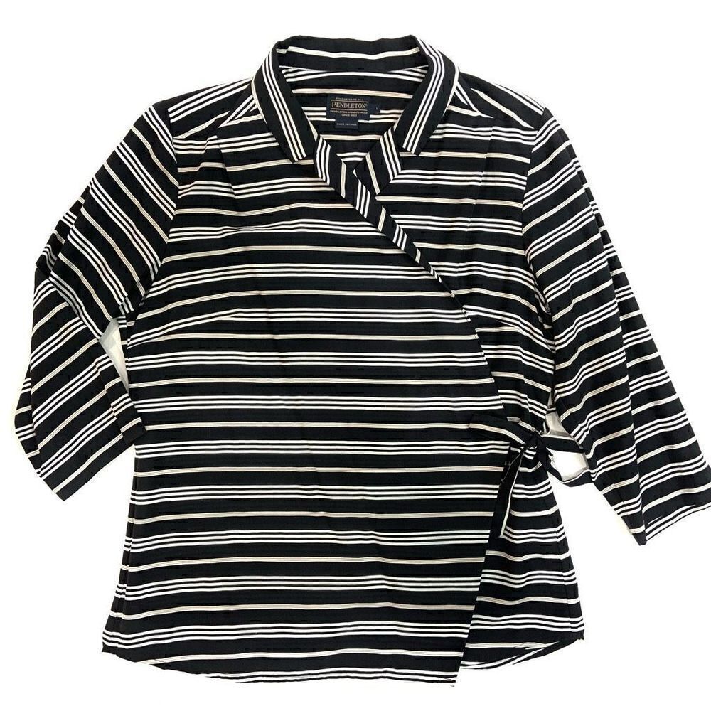 New✨ PENDLETON Silk & Cotton Wrap Blouse